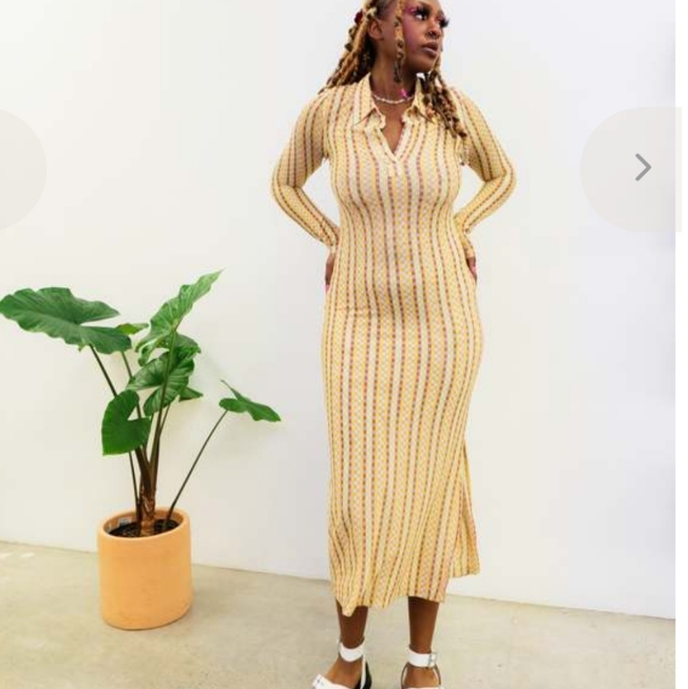 Find Me Now Free People Checkered Print Mesh Maxi Dress Needs A Slip Medium